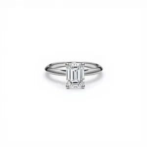 1.00 Carat Emerald Cut Diamond Engagement Ring