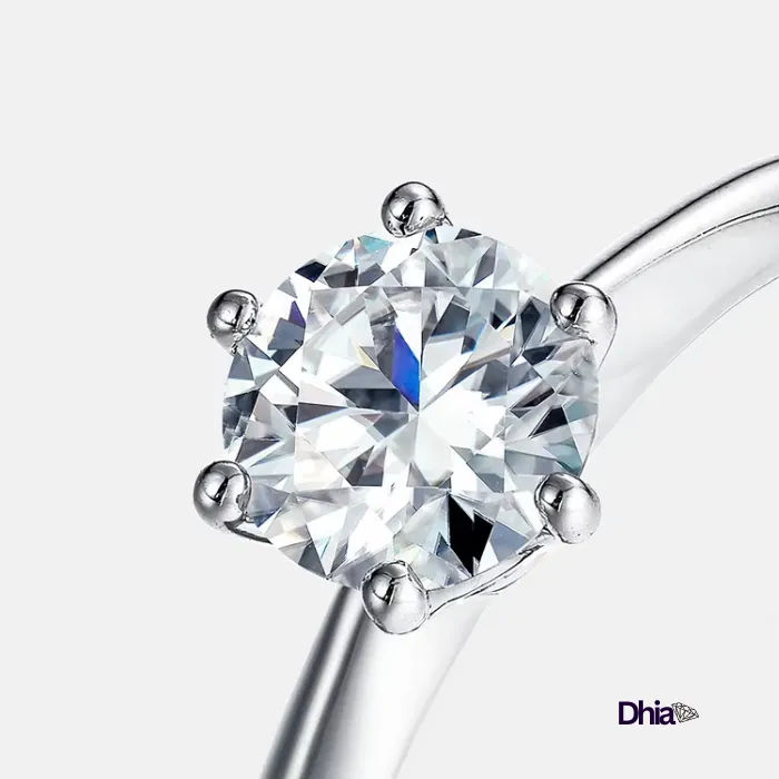 1.0ct S925 Moissanite Solitaire Adjustable Ring