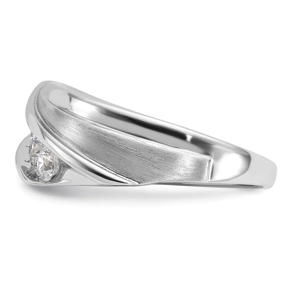 10k White Gold Lab Grown Diamond 5-Stone Band Ring 3/4Ct Clarity- VS Color- G-H