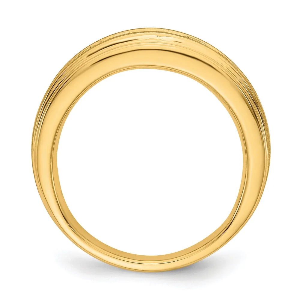 10k Yellow Gold Lab Grown Diamond Wedding Band Ring 1.5Ct Clarity- VS Color- G-H