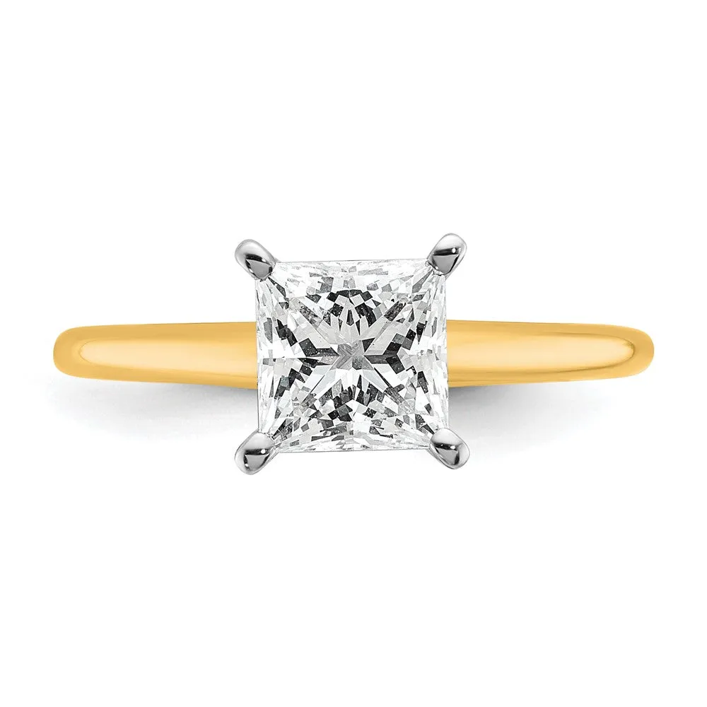 14k Gold 1 1/2 Ct Certified Lab Grown Diamond Solitare Engagement Ring