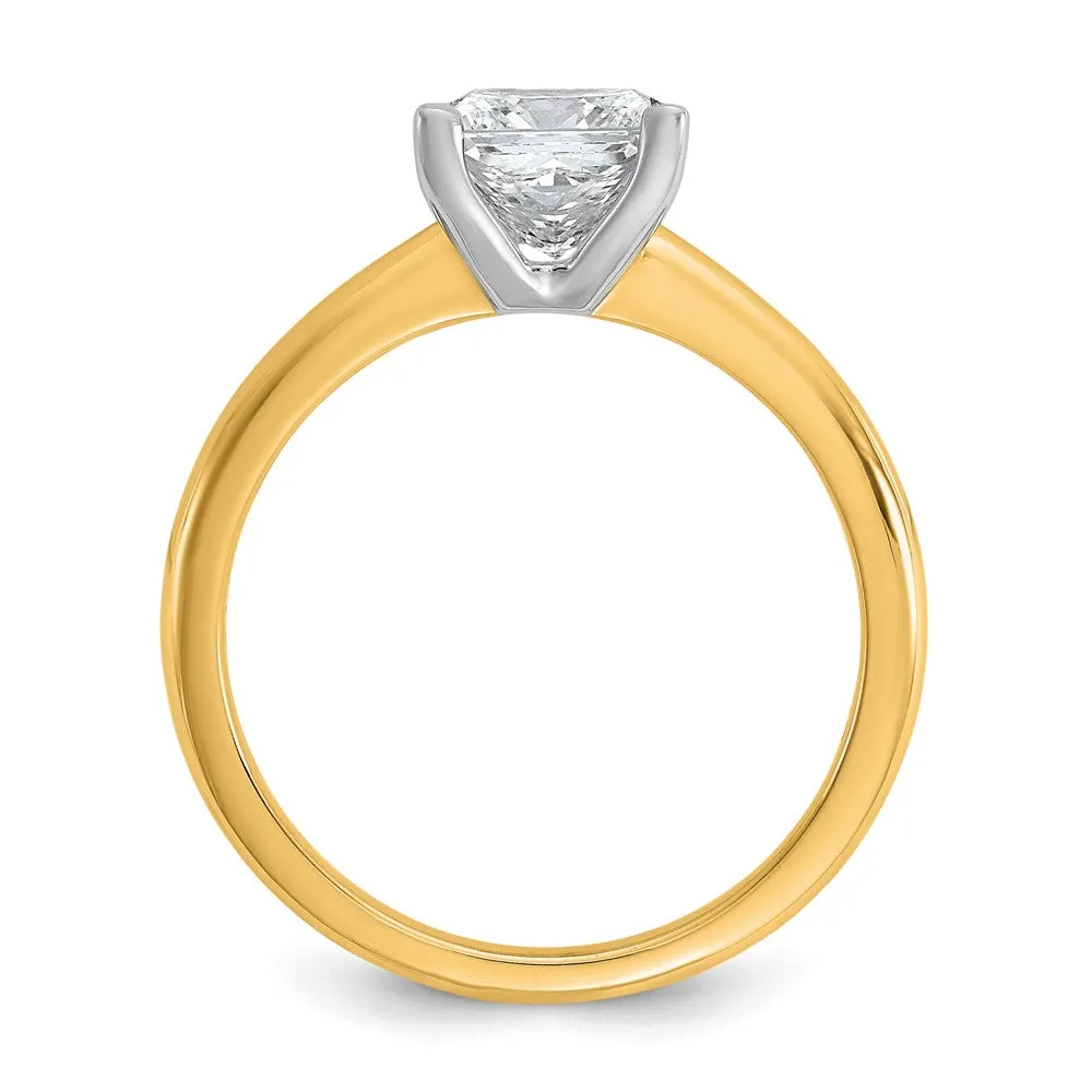 14k Gold 1 1/2 Ct Certified Lab Grown Diamond Solitare Engagement Ring