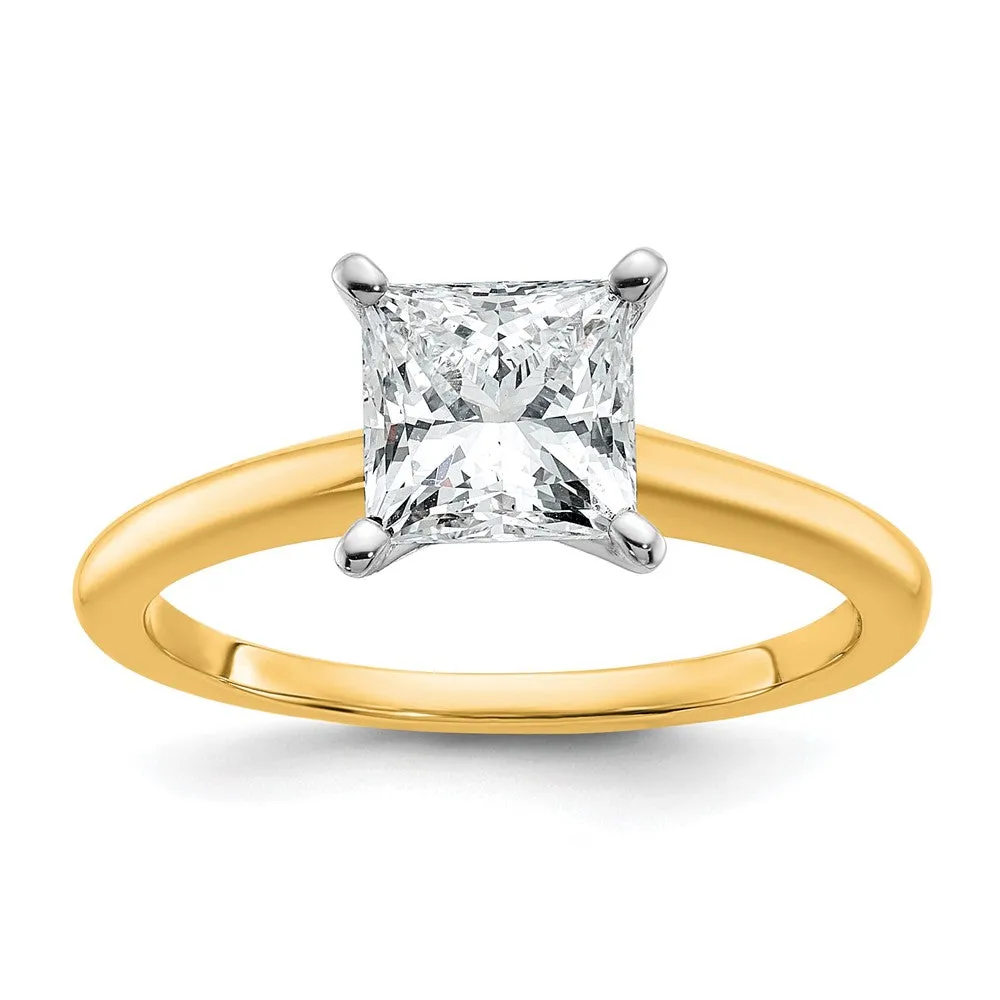 14k Gold 1 1/2 Ct Certified Lab Grown Diamond Solitare Engagement Ring