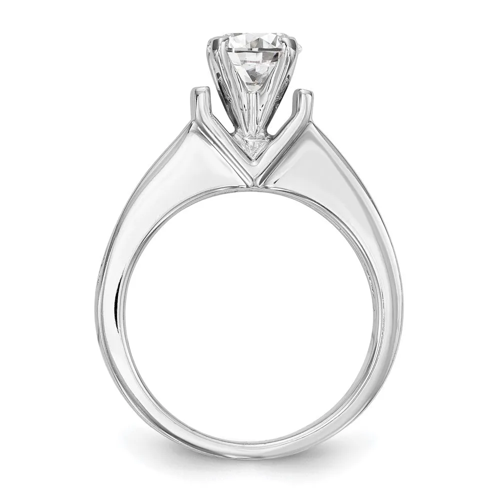 14K White Gold 1/2 Ct Lab Grown Diamond Engagement Ring