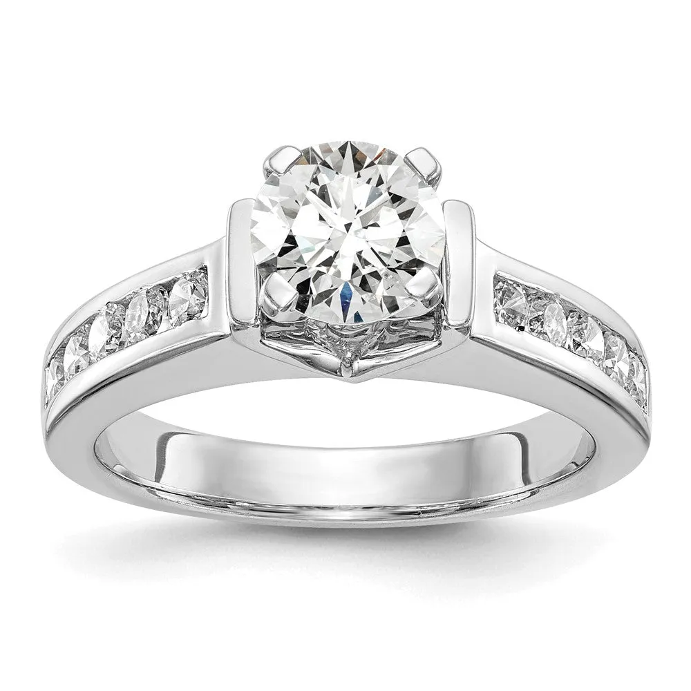 14K White Gold 1/2 Ct Lab Grown Diamond Engagement Ring