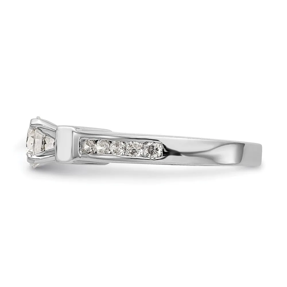 14K White Gold 1/2 Ct Lab Grown Diamond Engagement Ring