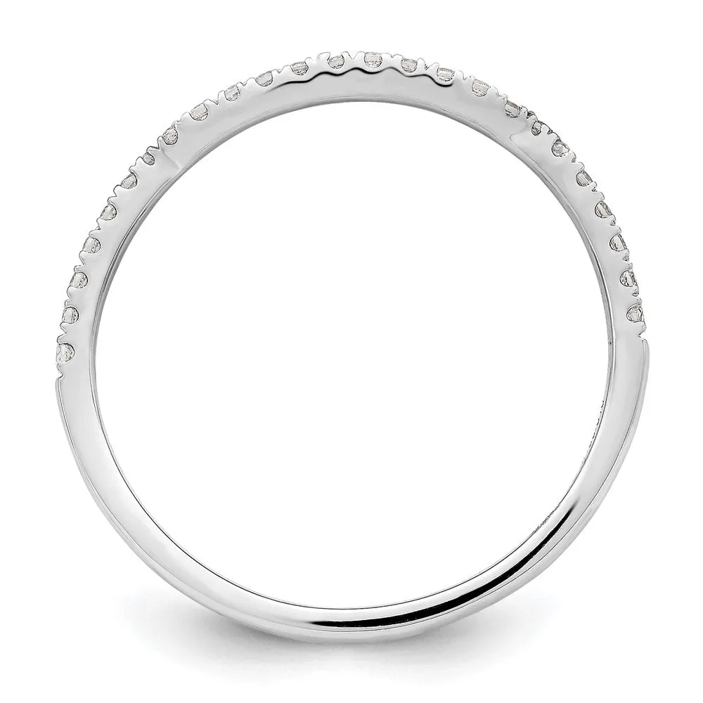 14k White Gold Lab Grown Diamond Wedding Band Ring 0.15Ct Clarity- VS Color- G-H