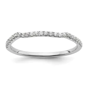 14k White Gold Lab Grown Diamond Wedding Band Ring 0.15Ct Clarity- VS Color- G-H
