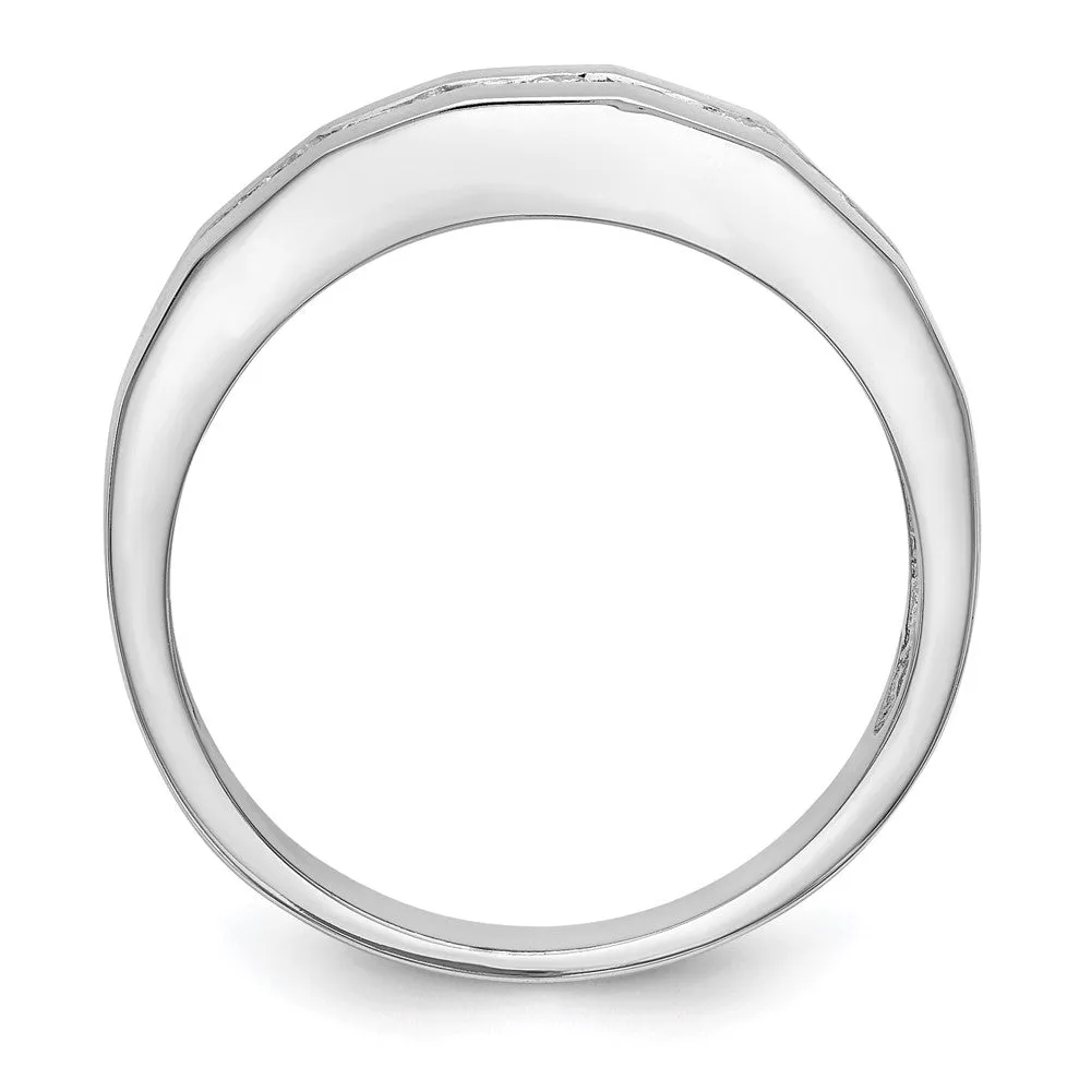 14k White Gold Lab Grown Diamond Wedding Band Ring 0.35Ct Clarity- VS Color- G-H