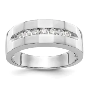 14k White Gold Lab Grown Diamond Wedding Band Ring 0.35Ct Clarity- VS Color- G-H