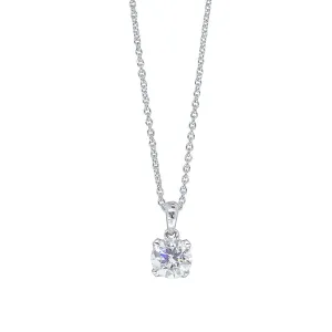 18ct White Gold 1.02ct Diamond Blossom Pendant