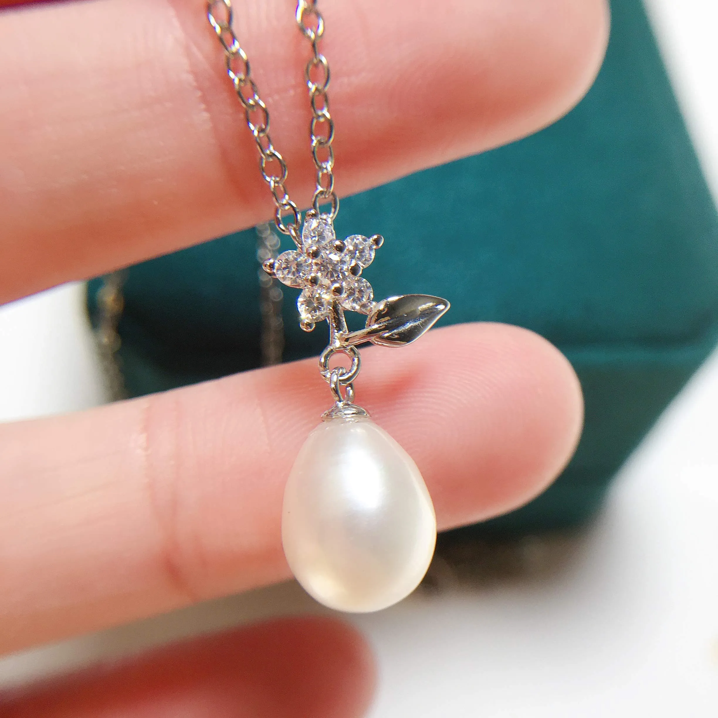 18K Gold Plating Pearl Pendant Real Natural Freshwater Pearl Necklace