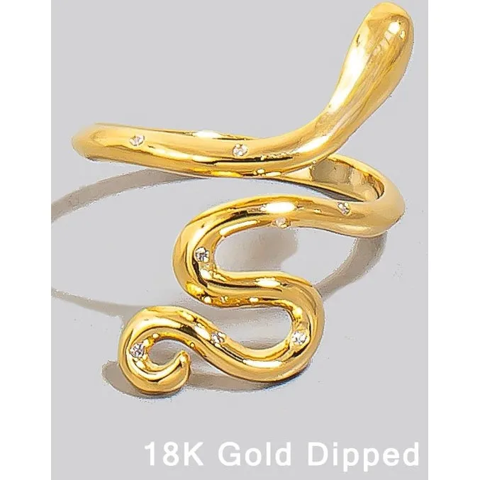 18K GOLD SNAKE RING