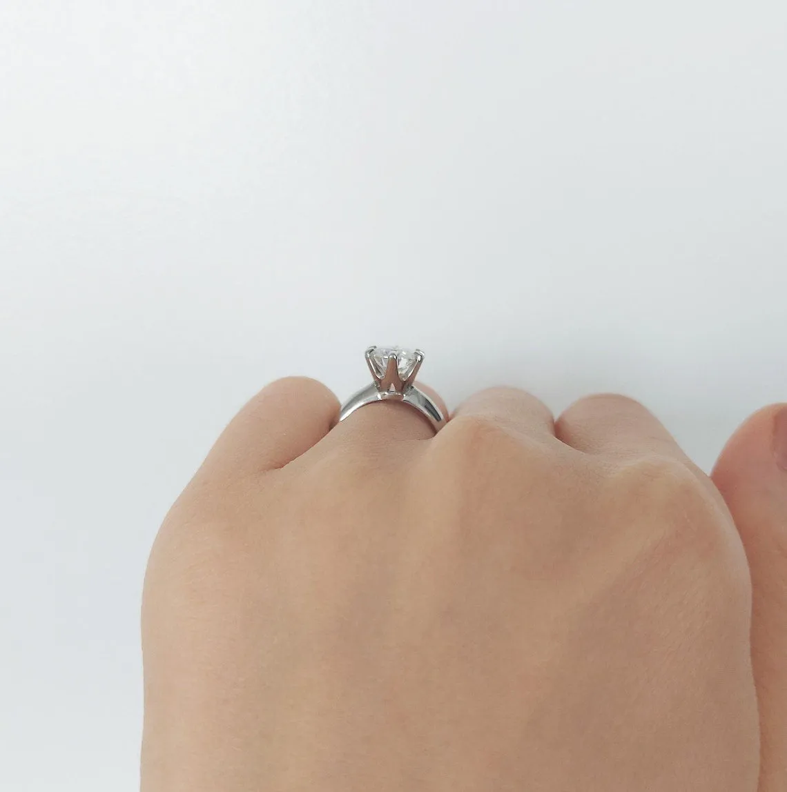 1ct Moissanite Solitaire 6 Prong Rings