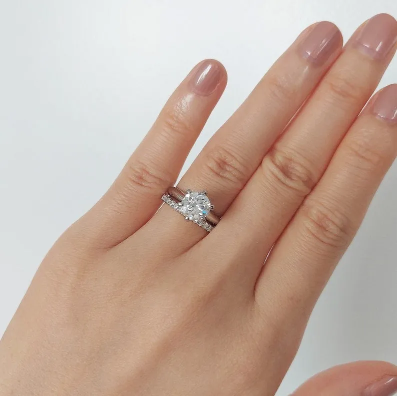 1ct Moissanite Solitaire 6 Prong Rings