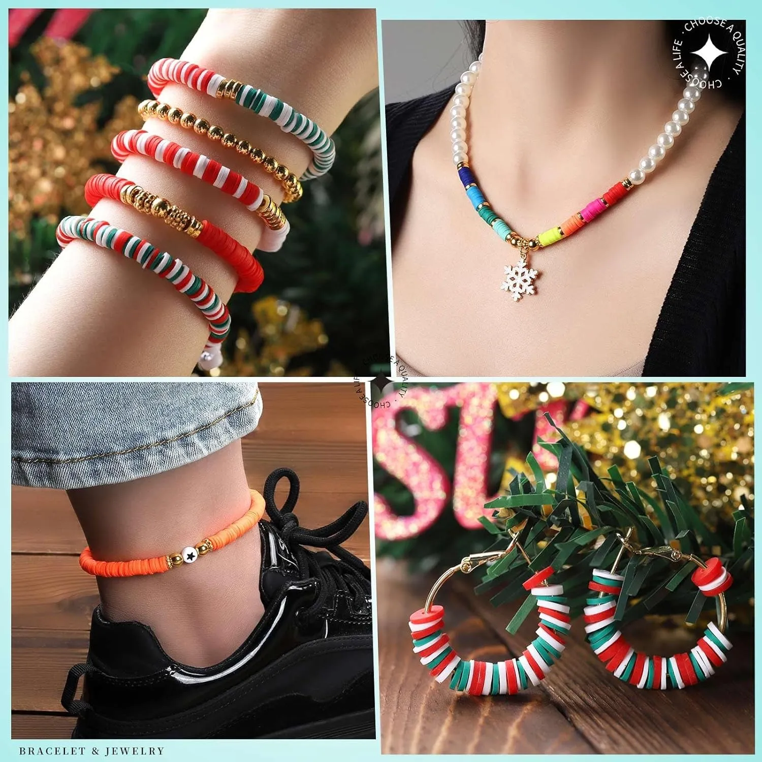 3524Pcs Clay Beads Bracelet Kit, 16 Colors Clay Beads Bracelet Making Kit, Friendship Bracelets Bead Bracelet Kit, Clay Beads for Bracelets, Clay Bead Set, Polymer Clay Beads Flat Beads Kit