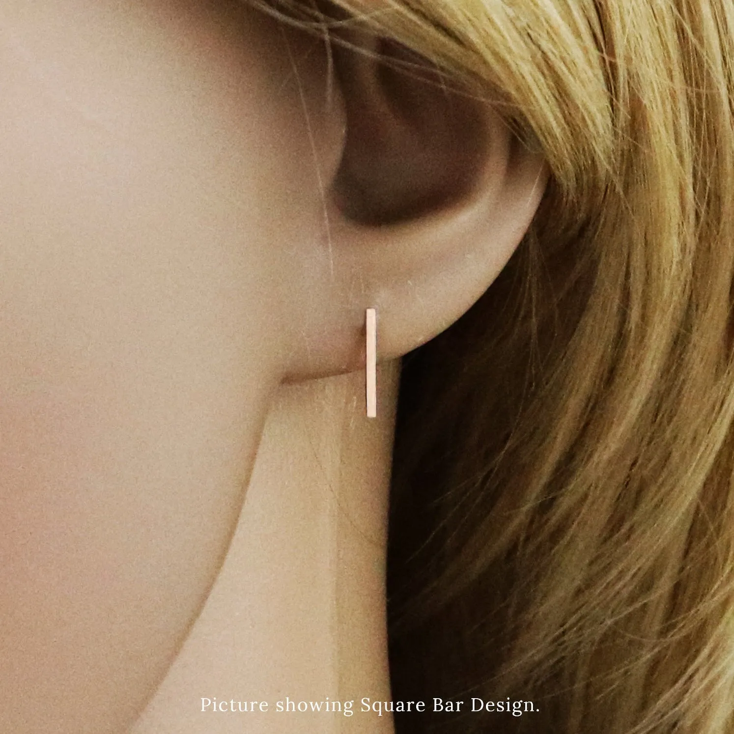Accent Rose Gold Classic Stud Earrings