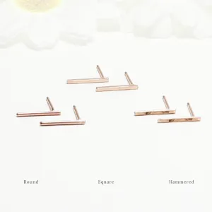 Accent Rose Gold Classic Stud Earrings
