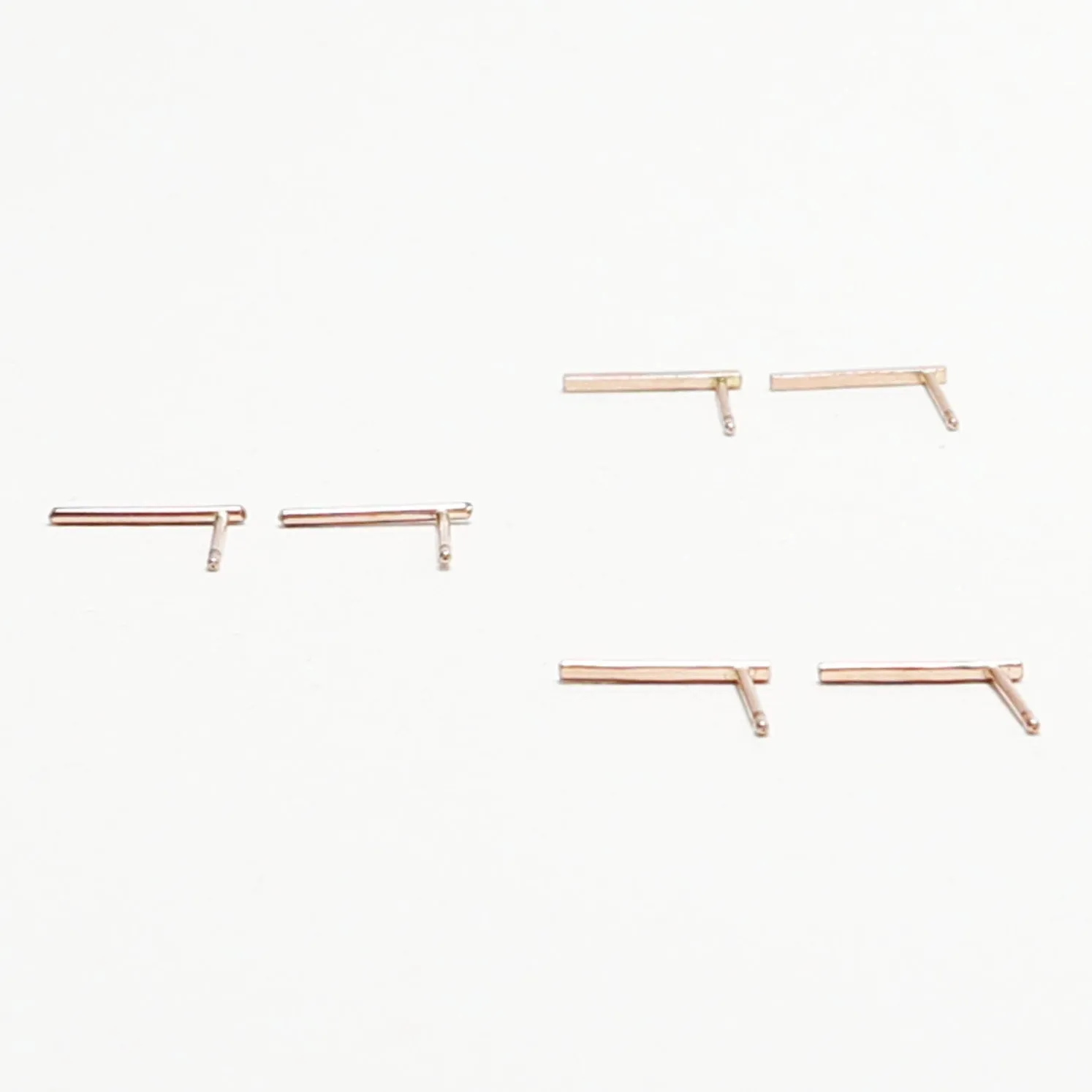 Accent Rose Gold Classic Stud Earrings