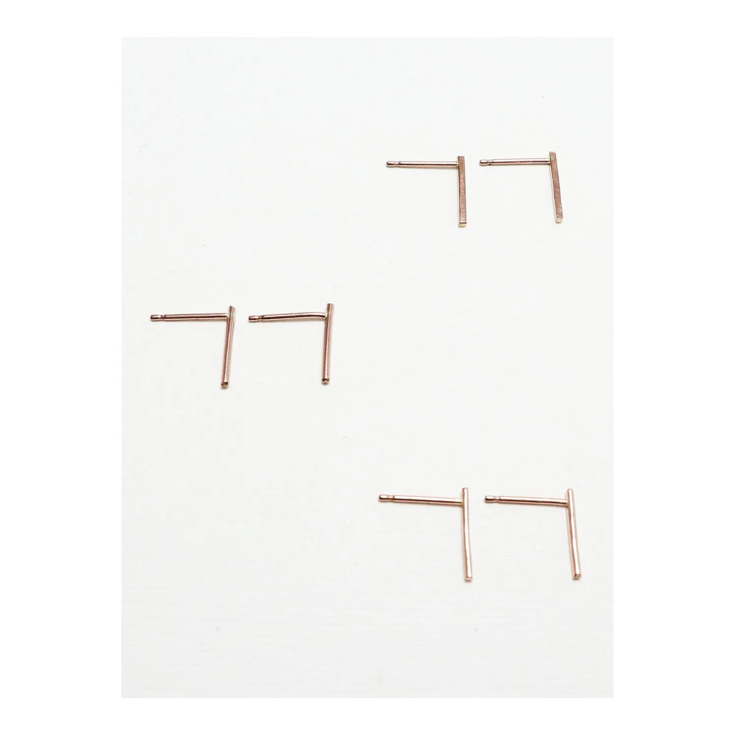 Accent Rose Gold Classic Stud Earrings