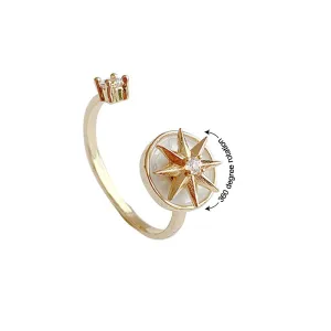 Adjustable Spinner Rings Relieving Anxiety Stress Rotating Rings Jewelry Gift for Women