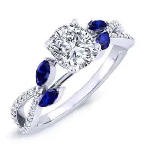 Alba - GIA Natural Cushion Diamond Engagement Ring