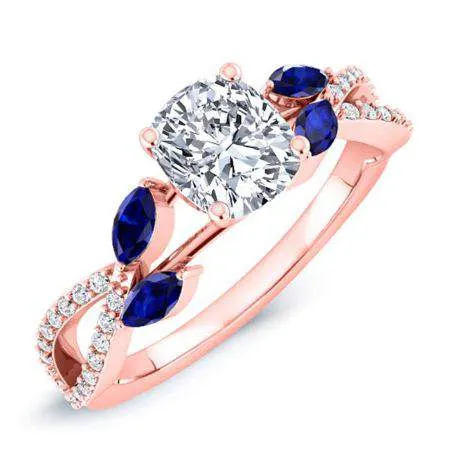 Alba - GIA Natural Cushion Diamond Engagement Ring