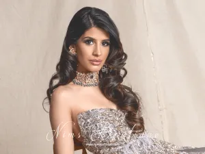 Ananya Grey Bead Maharani Choker Set