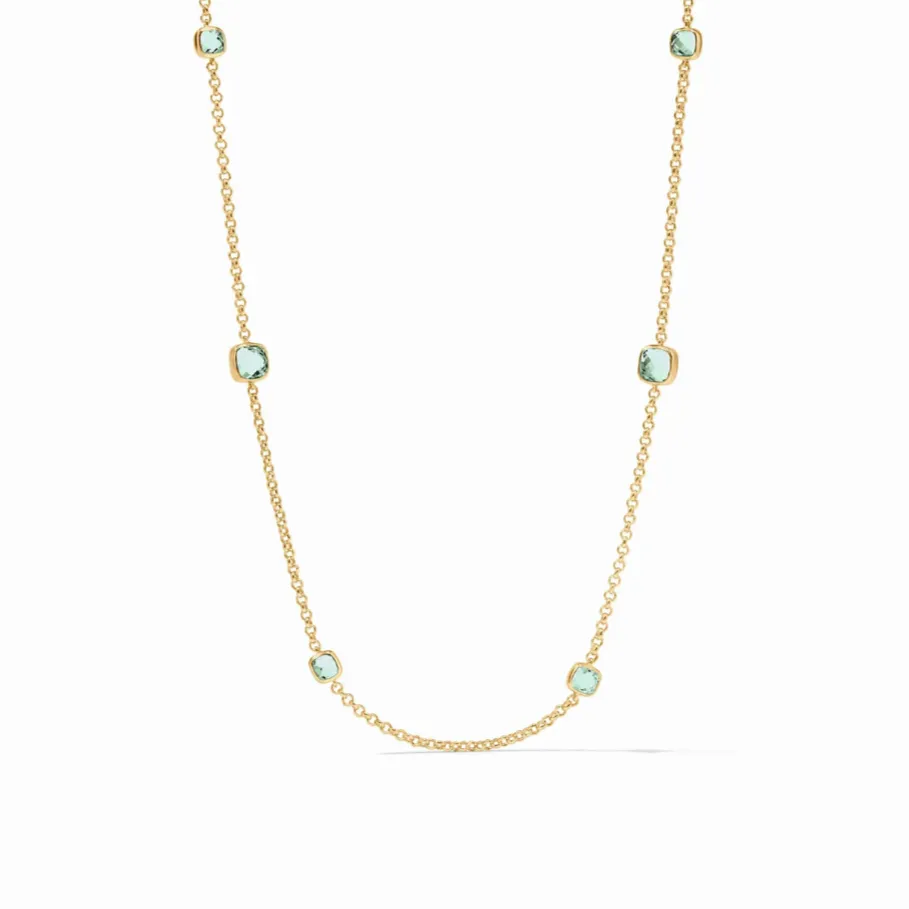 Aquamarine Aquitaine Station Necklace
