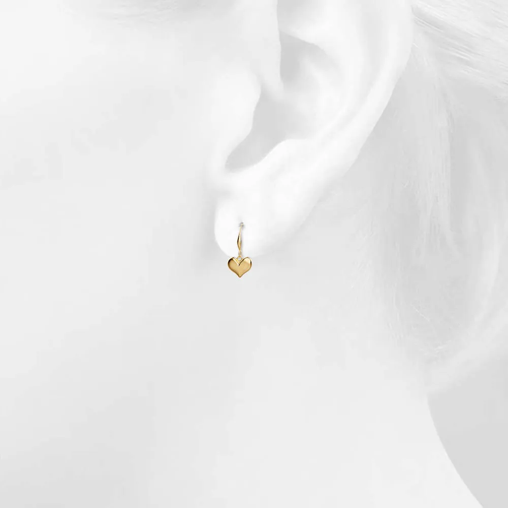 Boxed Golden Heart Earrings and Bracelet Set