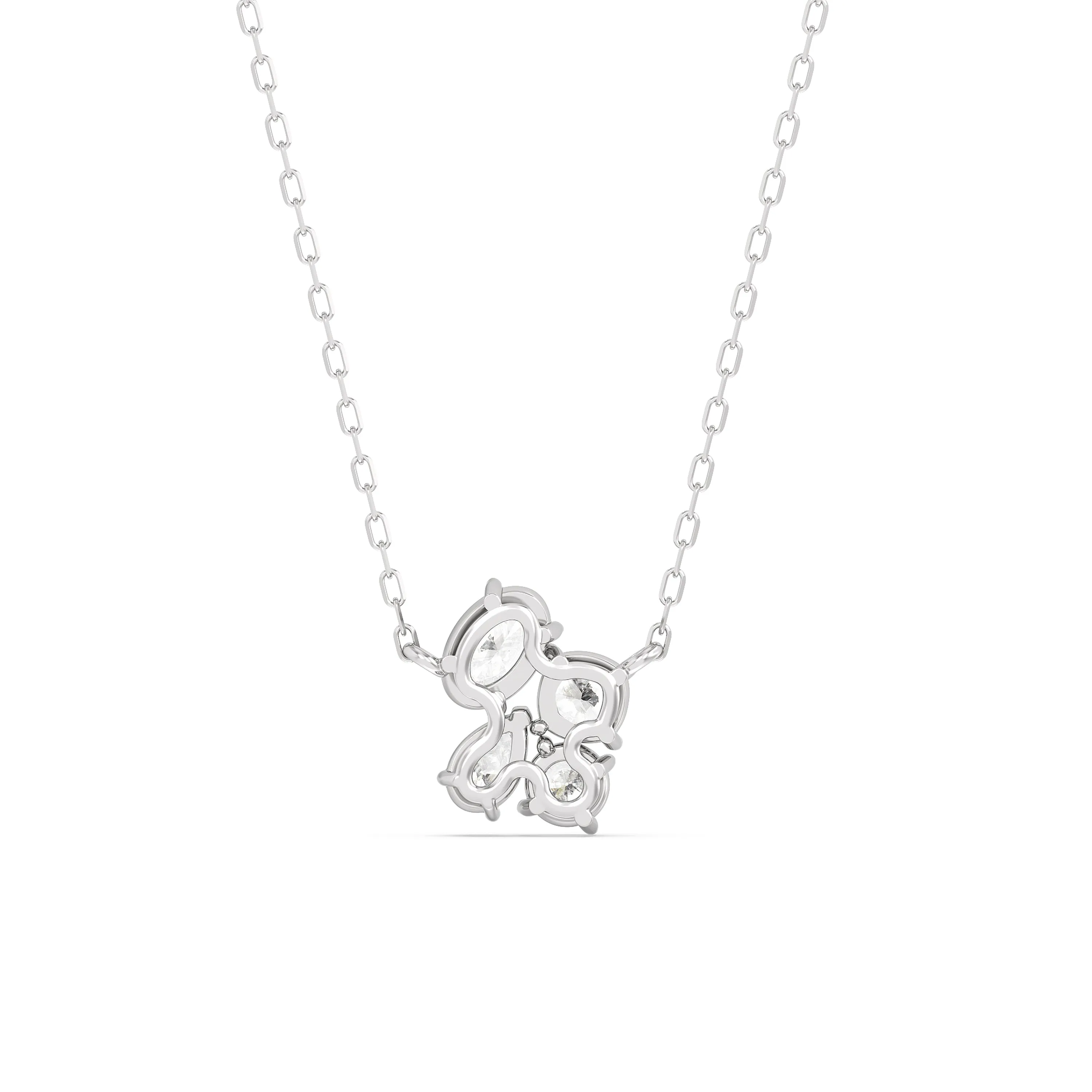 Brilliant Cluster Diamond Necklace