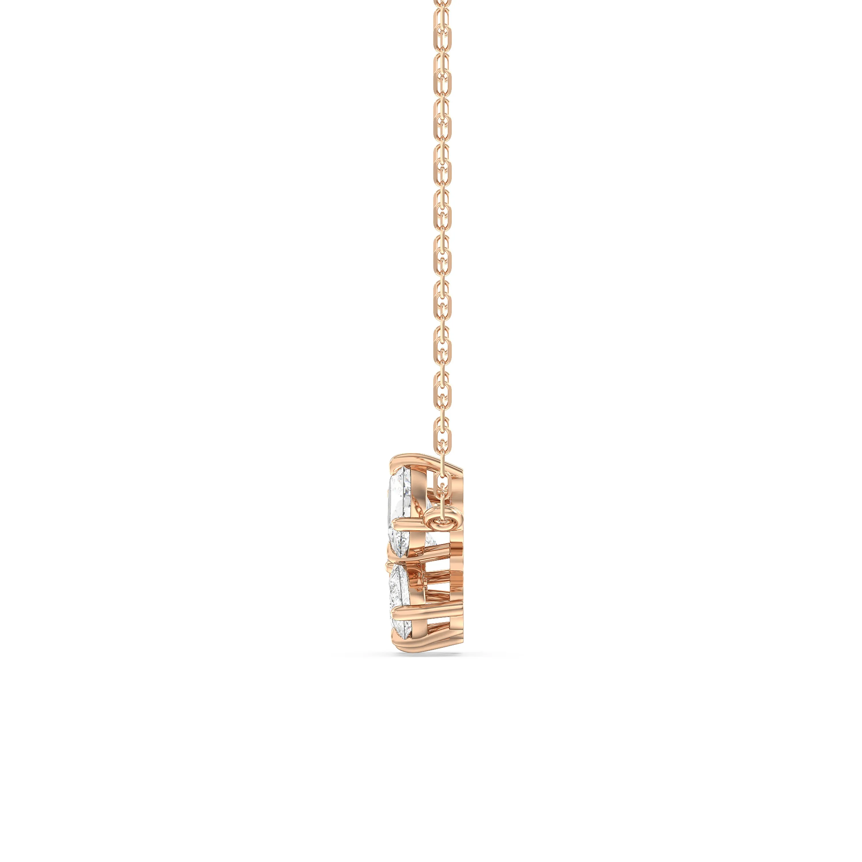 Brilliant Cluster Diamond Necklace