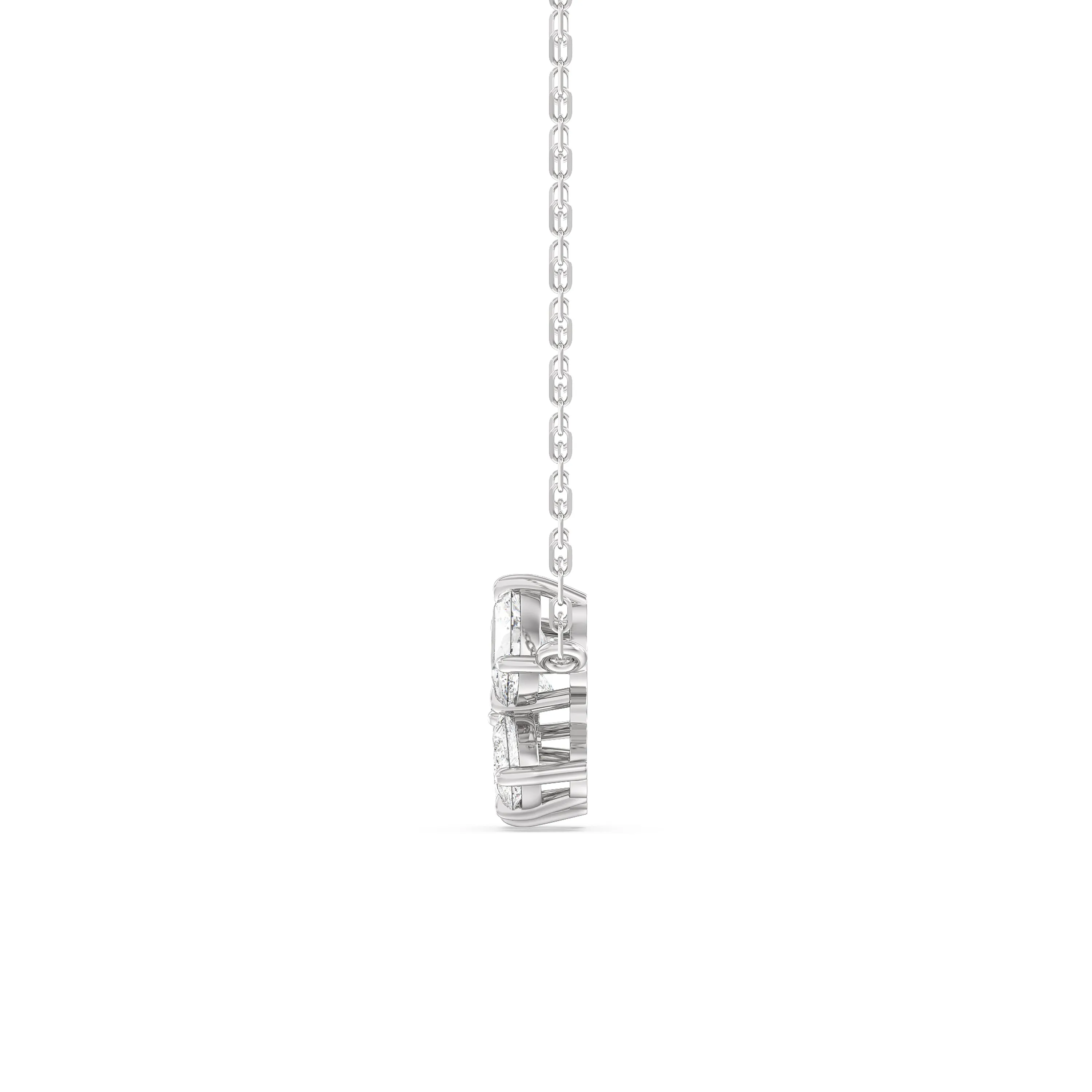Brilliant Cluster Diamond Necklace