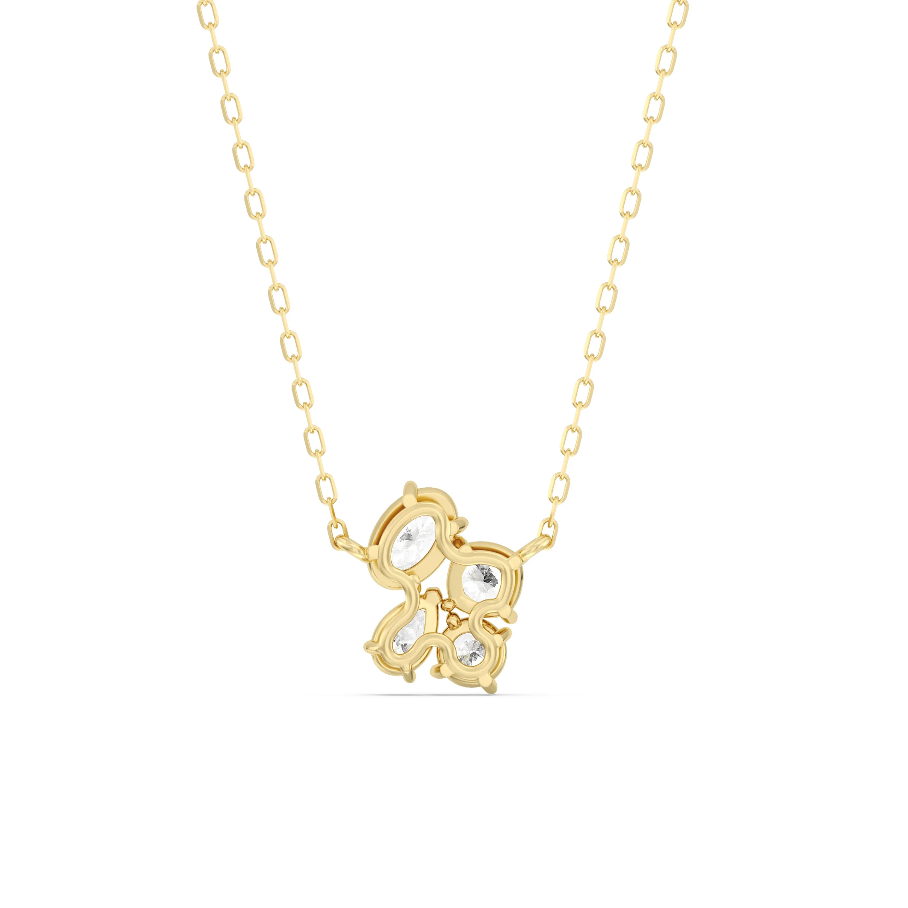 Brilliant Cluster Diamond Necklace