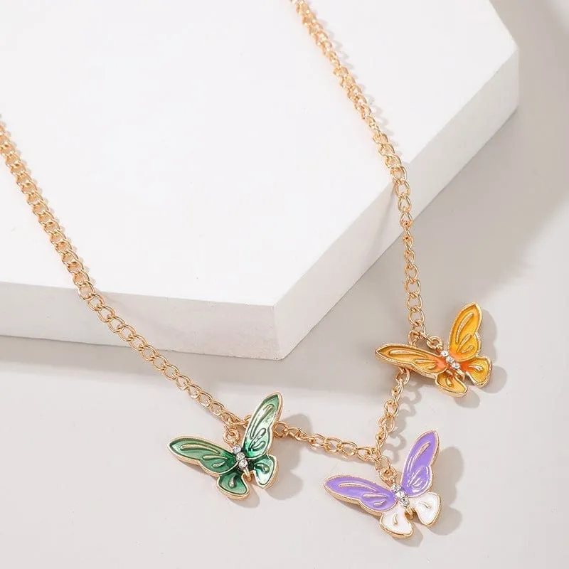 Butterfly Necklace Butterfly Element Fashion Necklace Valentine's Day Gifts