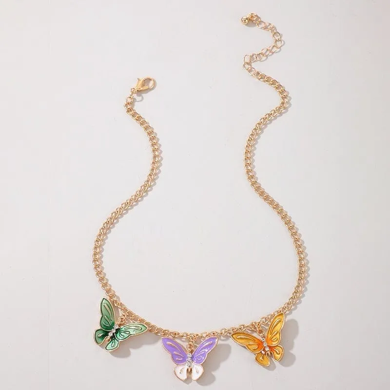 Butterfly Necklace Butterfly Element Fashion Necklace Valentine's Day Gifts