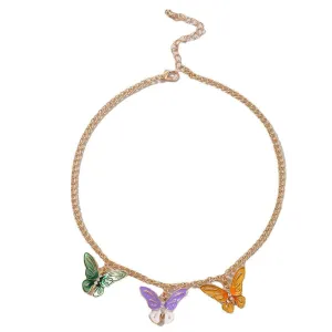 Butterfly Necklace Butterfly Element Fashion Necklace Valentine's Day Gifts