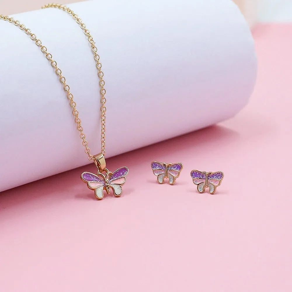Butterfly Necklace with Earrings Valentine's Gifts for Her