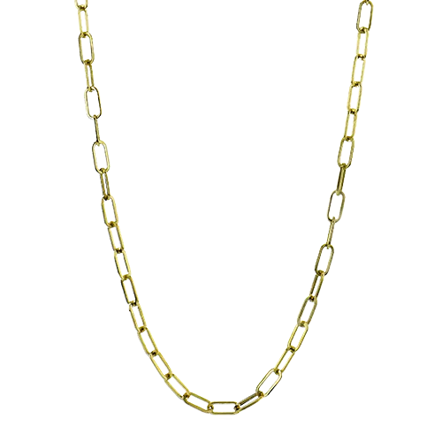 Chain Link Necklace in 18k Gold CN134 WHITE 18K X YELLOW
