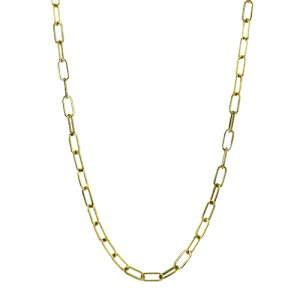 Chain Link Necklace in 18k Gold CN134 WHITE 18K X YELLOW