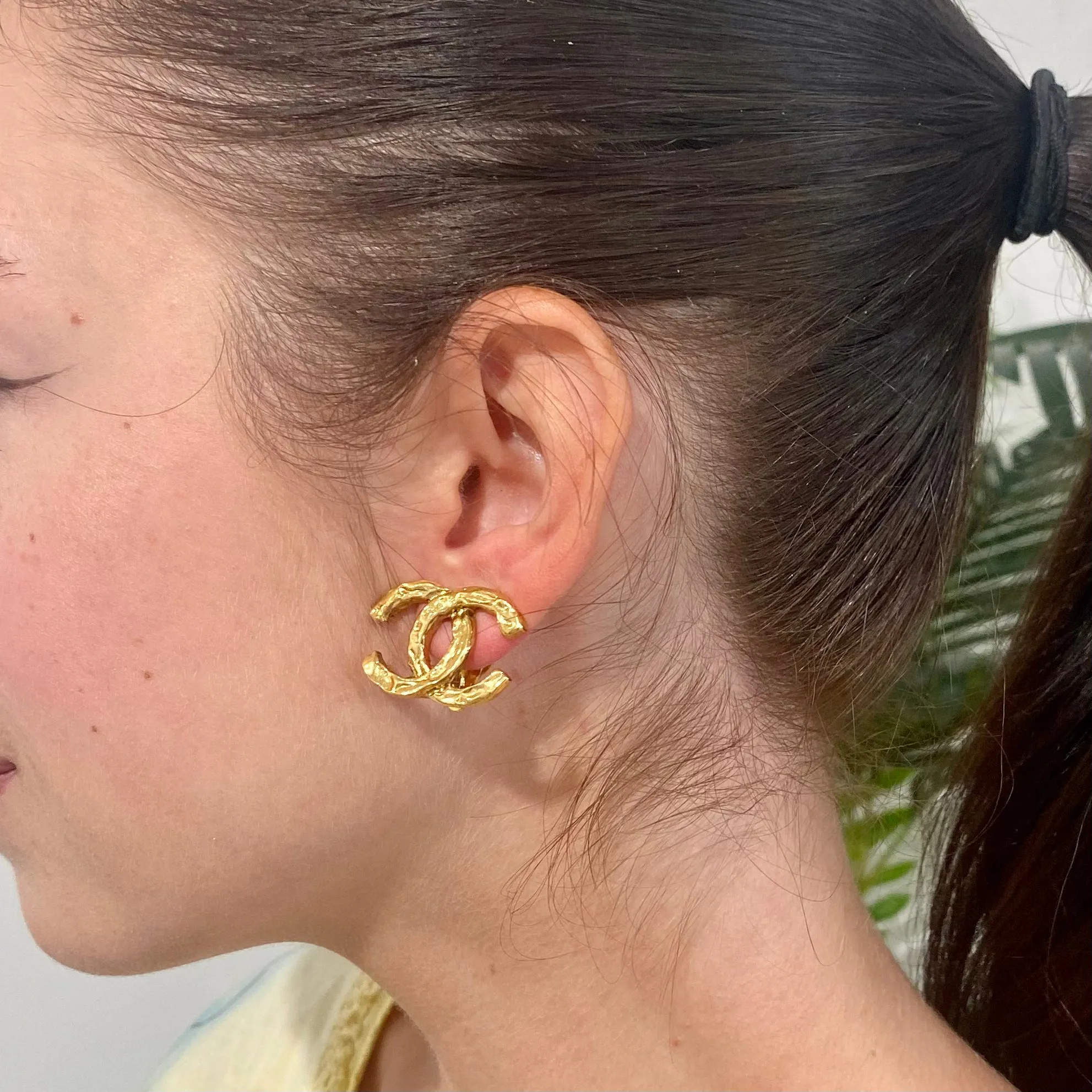 Chanel Vintage CC Earrings