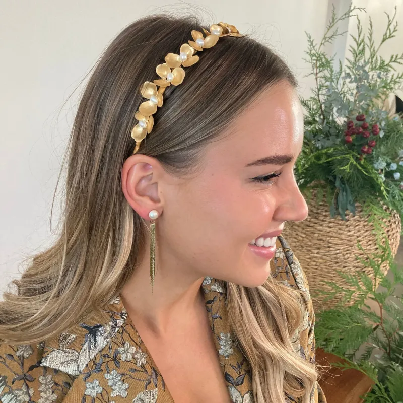 Charlee Pearl Stud & Tassel Earring
