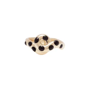 Chunky Wave Polka Dot Ring