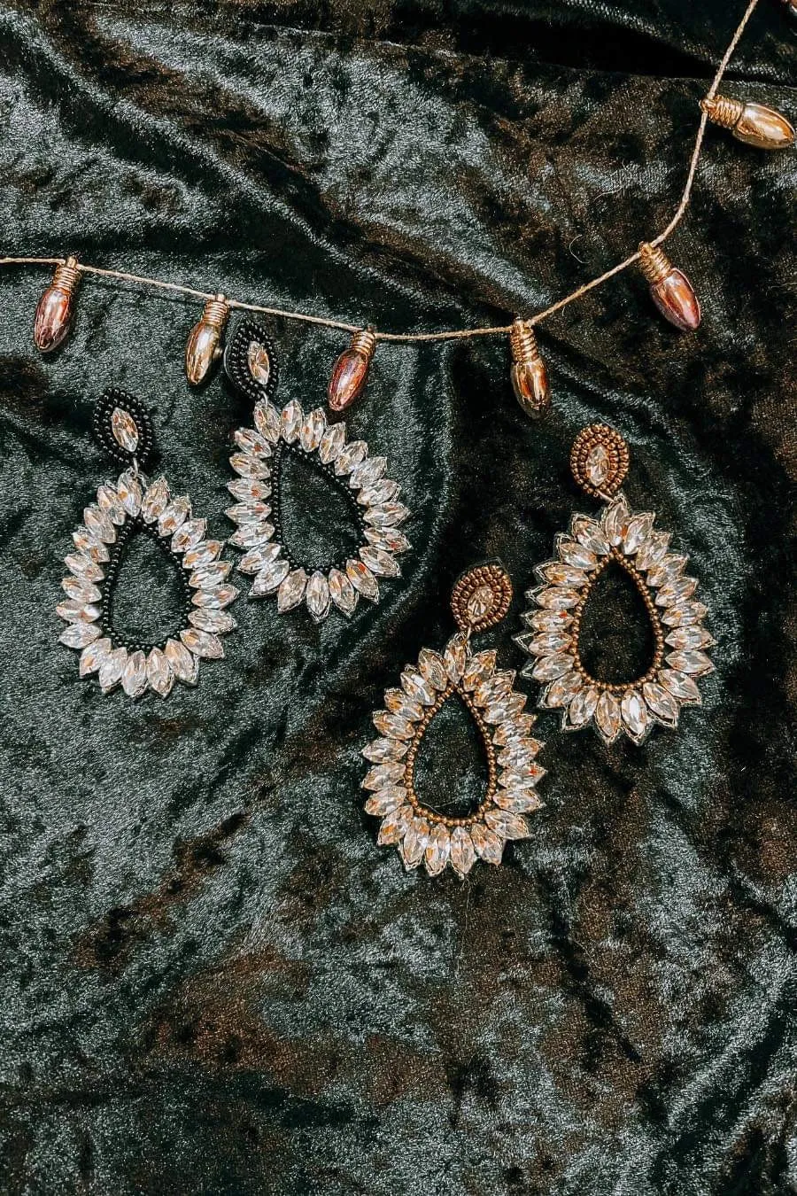 City Lights Drop Earrings - Black