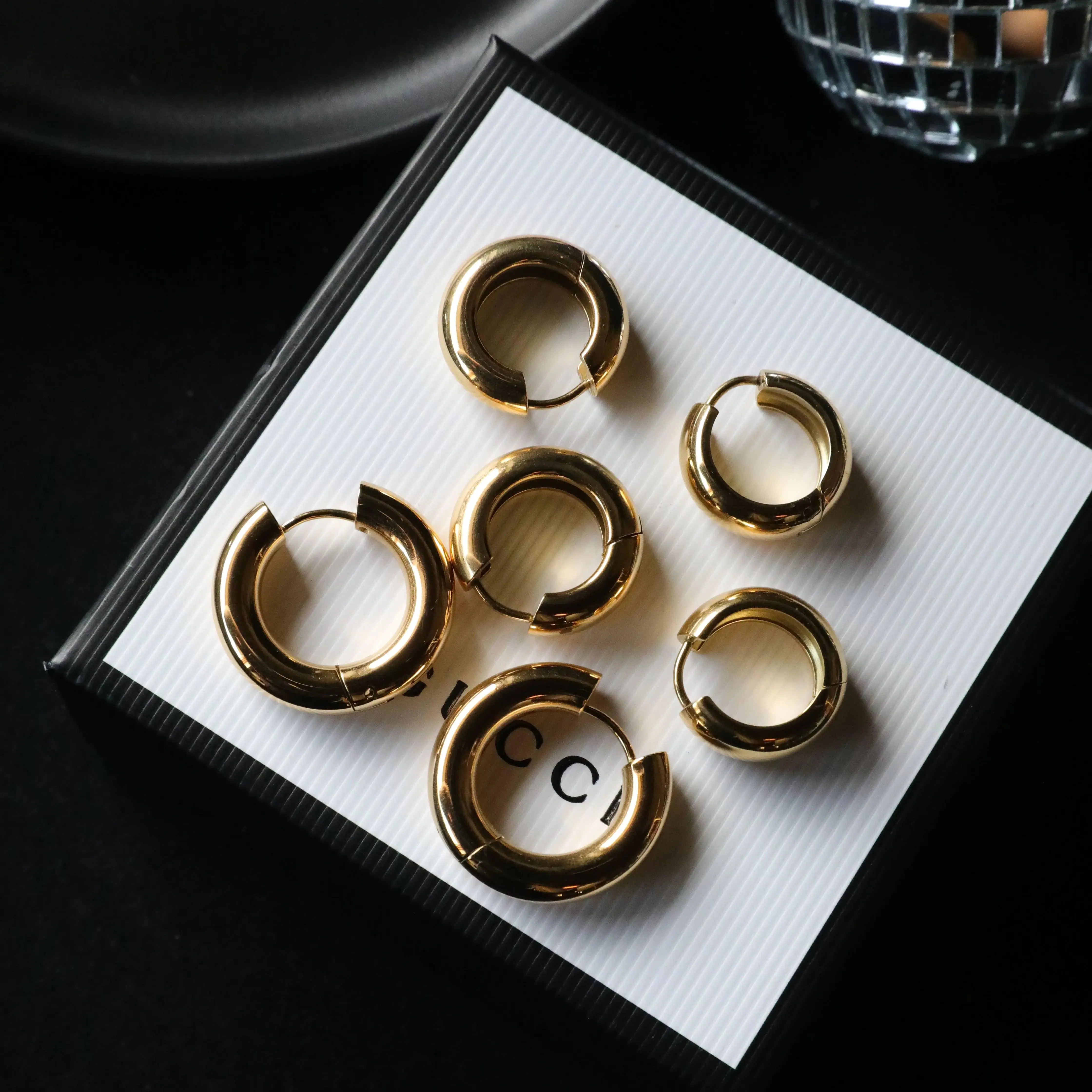 Classic Chunky Hoops - Gold