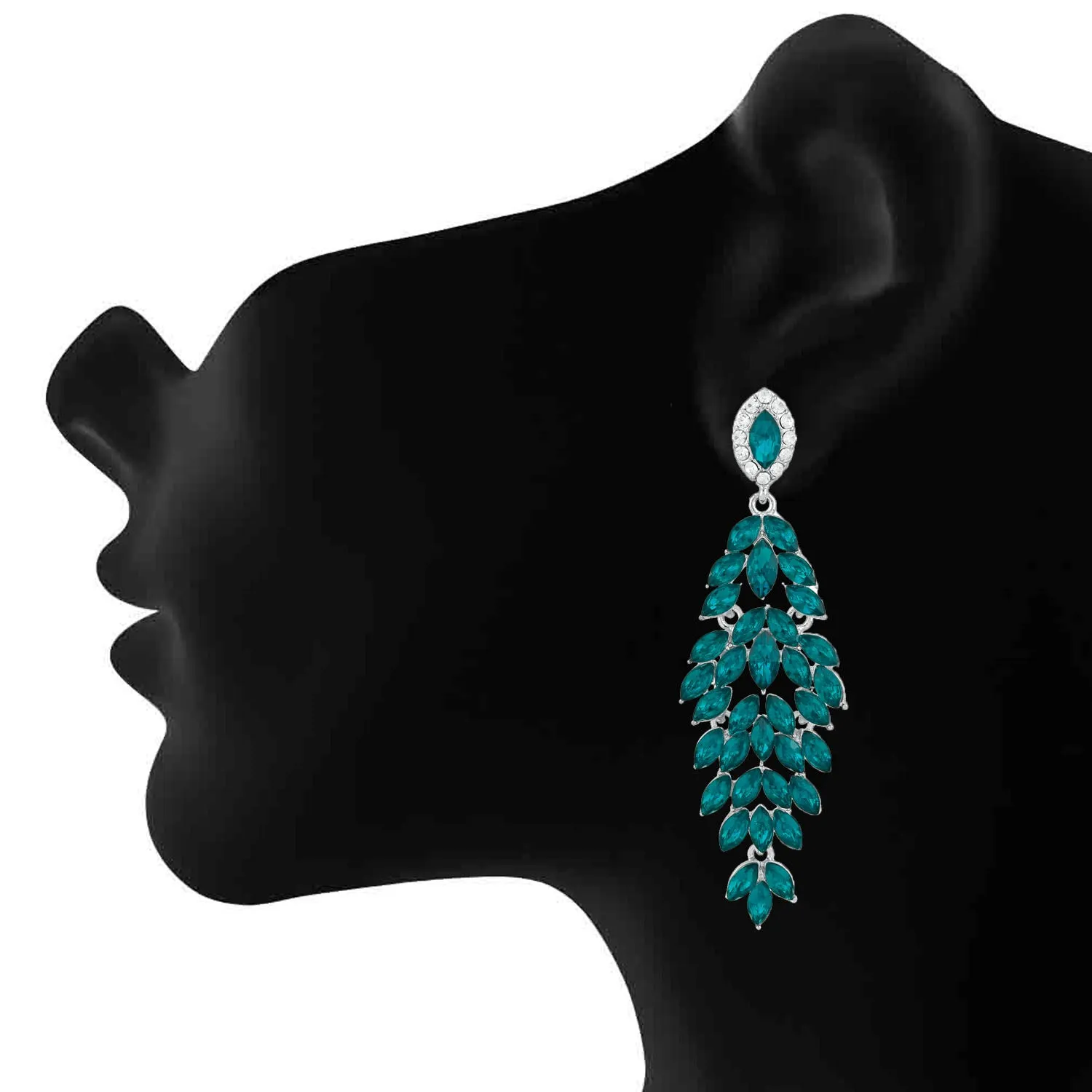 Classic Designer multicolour Crystal Dangler Earrings