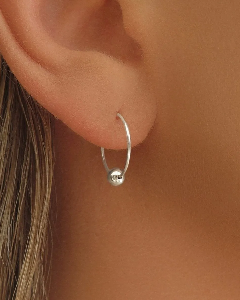 Classic Hoop Earrings  - Sterling Silver