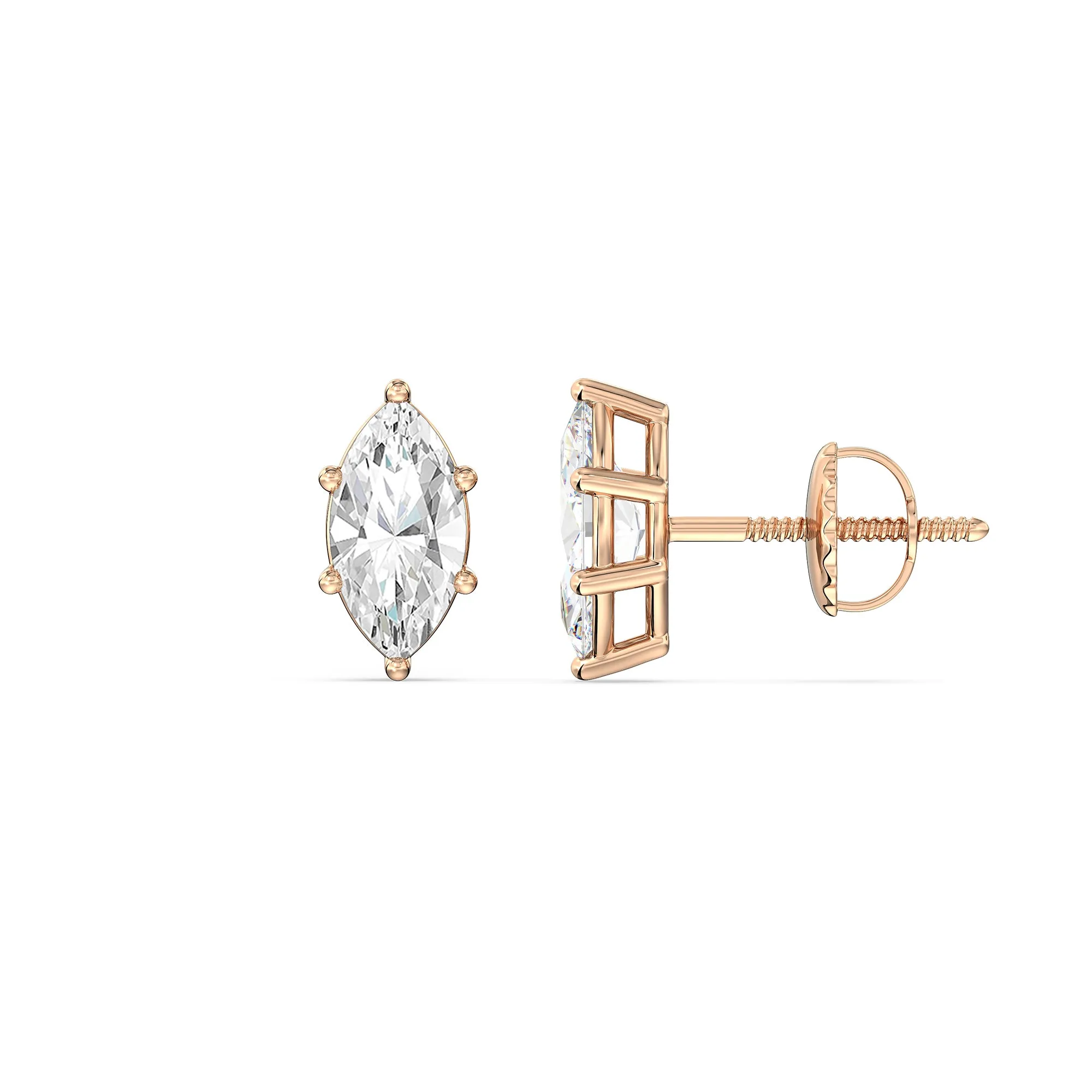 Classic Marquise Stud Earrings