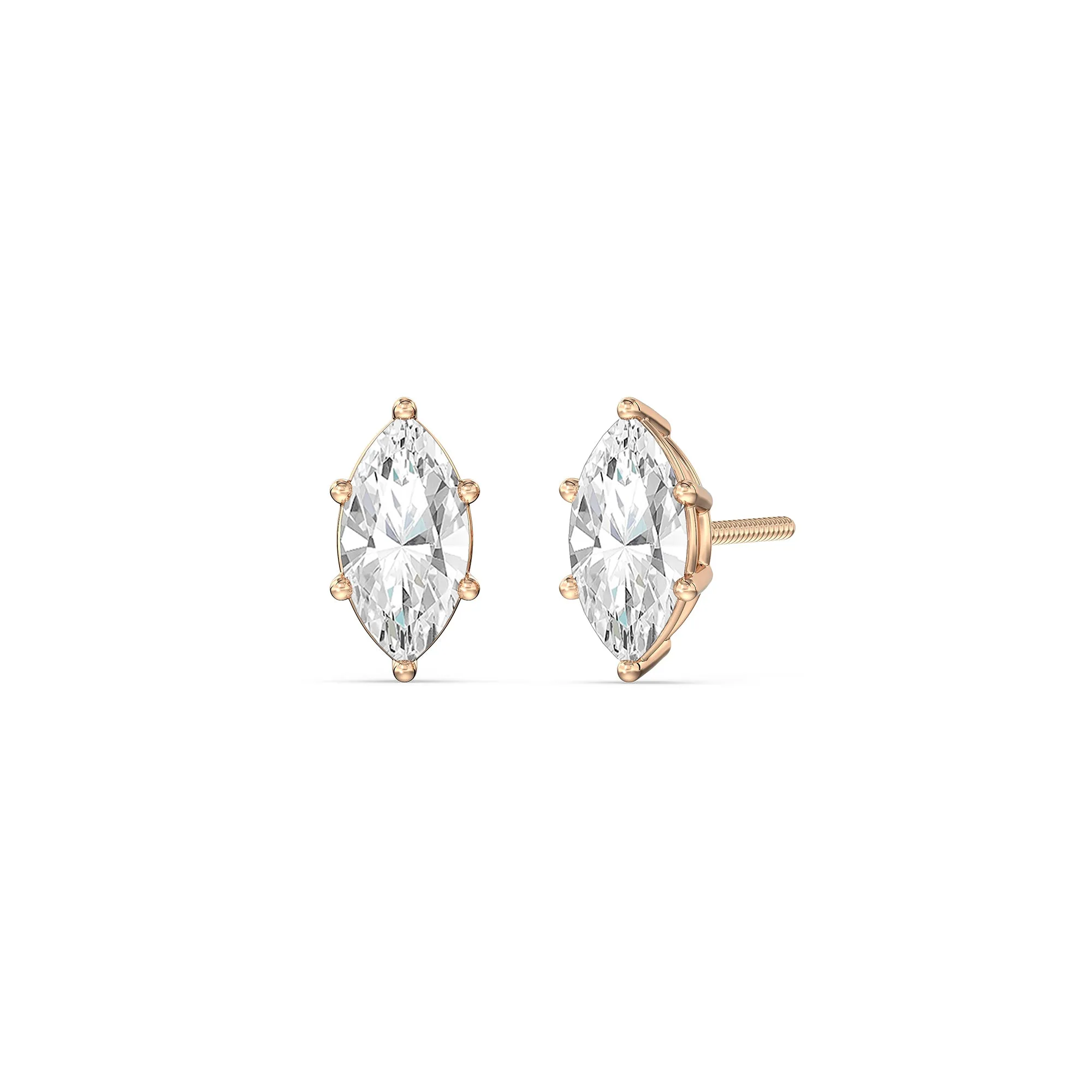 Classic Marquise Stud Earrings