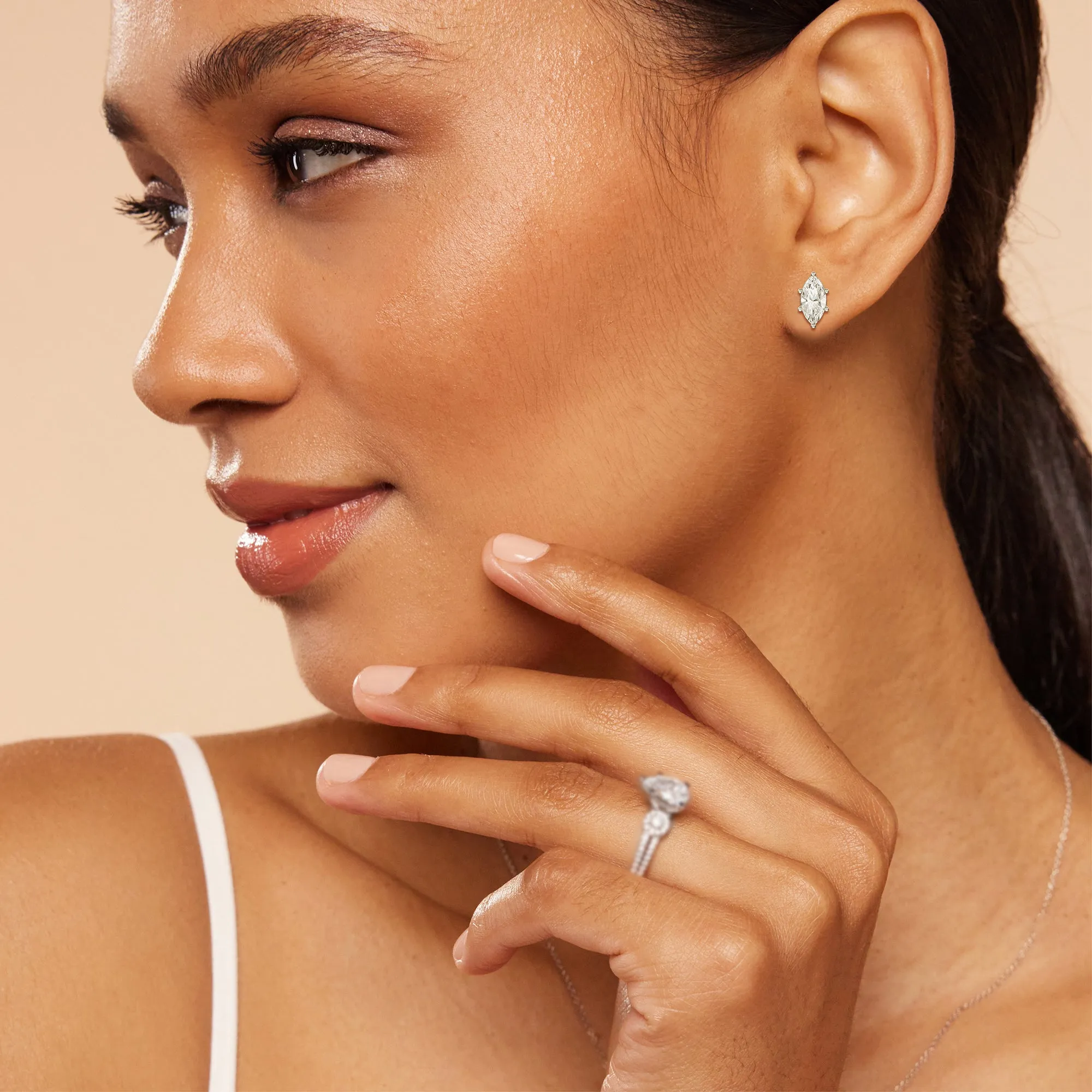 Classic Marquise Stud Earrings